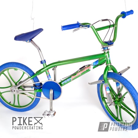 Powder Coating: Peeka Blue PPS-4351,Bicycles,Bicycle,Clear Vision PPS-2974,SUPER CHROME USS-4482,Haro,Thompson Green PPB-5929,BMX,Freestyler