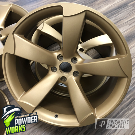 Powder Coating: Automotive,Satin Poly Gold PMB-6487,Wheels