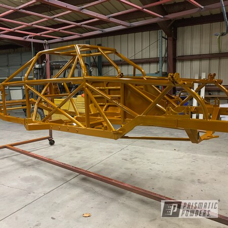 Powder Coating: Race Car Chassis,Clear Vision PPS-2974,Illusion Spanish Fly PMB-6920,Automotive,Circle Track