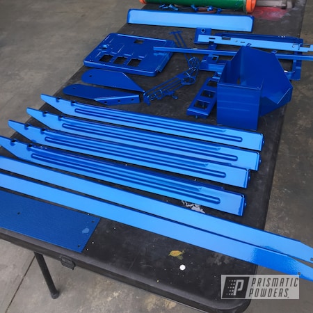 Powder Coating: Pinball Machine,Clear Vision PPS-2974,Illusion Blueberry PMB-6908