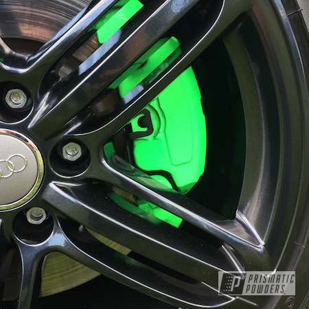 Powder Coating: Wheels,Automotive,Brakes,Lazer Diamond PMB-4156,Neon Green PSS-1221