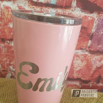 Powder Coated Light Pink Yeti Tumbler Cup