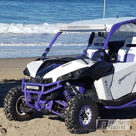 Powder Coating: Can-Am Maverick,White Out PSS-4103,Custom Powder Coated Can-am Parts,Purple Mirage PMB-2985,Off-Road