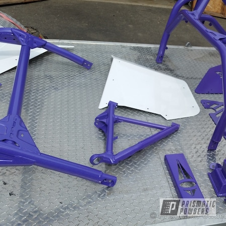 Powder Coating: Off-Road,Purple Mirage PMB-2985,White Out PSS-4103,Can-Am Maverick,Custom Powder Coated Can-am Parts