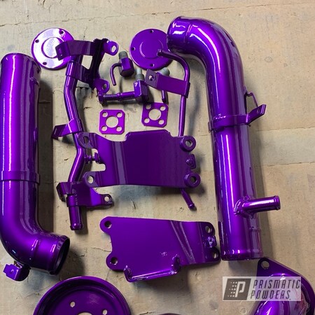 Powder Coating: Engine Parts,Clear Vision PPS-2974,Illusion Purple PSB-4629,Automotive