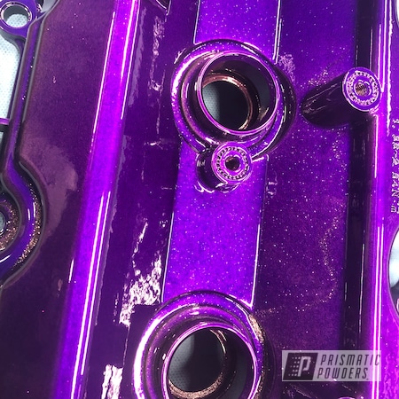 Powder Coating: Valve Covers,Clear Vision PPS-2974,Illusion Purple PSB-4629,Automotive