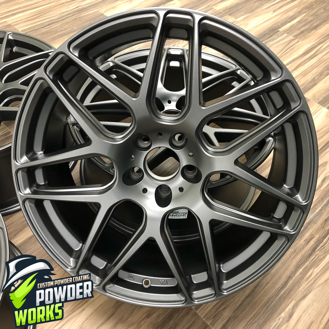 Set of Wheels done in Evo Grey | Prismatic Powders