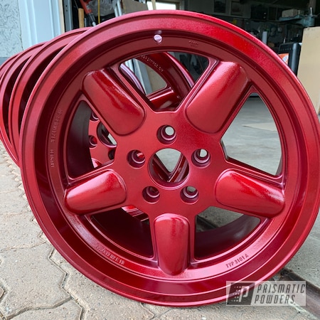 Powder Coating: Clear Vision PPS-2974,Automotive,Solid Tone,Illusion Red PMS-4515,Wheels
