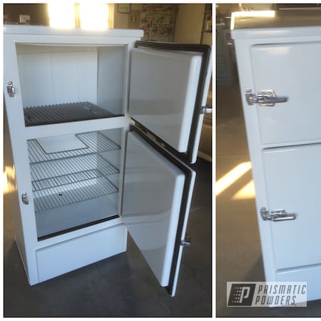 Powder Coating: Refrigerator,Refurbished,Cloud White PSS-0408,Restoration,Miscellaneous