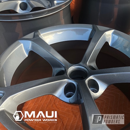 Powder Coating: Wheels,Automotive,Clear Vision PPS-2974,Rims,Stock OEM,Ultra Charcoal PMB-5531,Chevy,Corvette