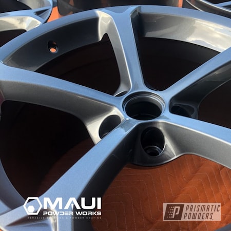 Powder Coating: Chevy,Ultra Charcoal PMB-5531,Rims,Stock OEM,Clear Vision PPS-2974,Automotive,Corvette,Wheels