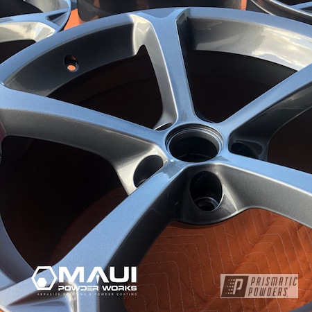 Powder Coating: Wheels,Automotive,Clear Vision PPS-2974,Rims,Stock OEM,Ultra Charcoal PMB-5531,Chevy,Corvette