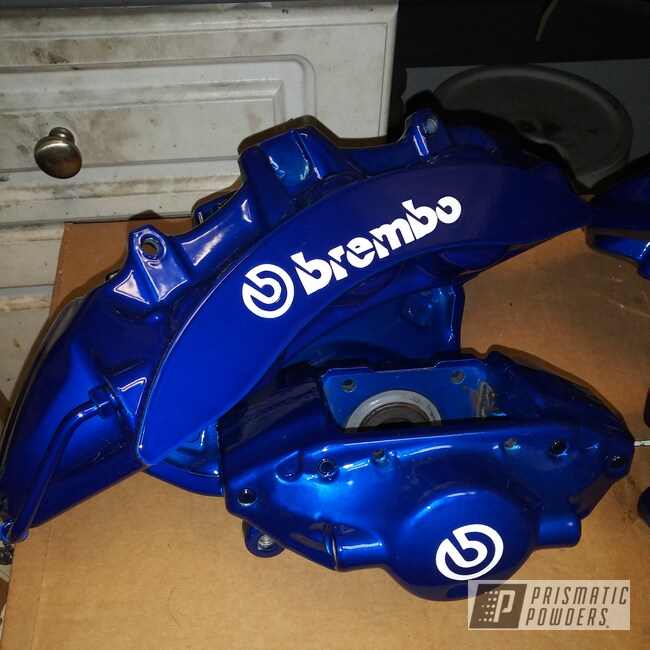 Brembo Brake Calipers in Cheater Blue and Super Chrome