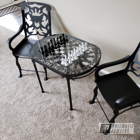 Powder Coating: Custom Furniture,Black Cast PCS-4721,Decorative Furniture,Gloss White PSS-5690,Patio Furniture,GLOSS BLACK USS-2603,Outdoor Furniture,Furniture