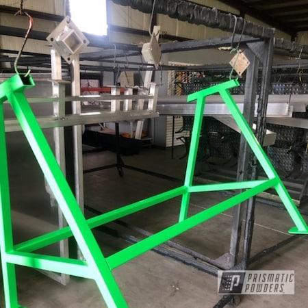 Powder Coating: Cart,Bench,Neon Green PSS-1221,Refurbished