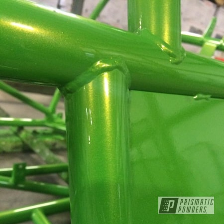 Powder Coating: Race Car Chassis,Clear Vision PPS-2974,Lime Juice Green,Lime Juice Green PMB-2304,Automotive