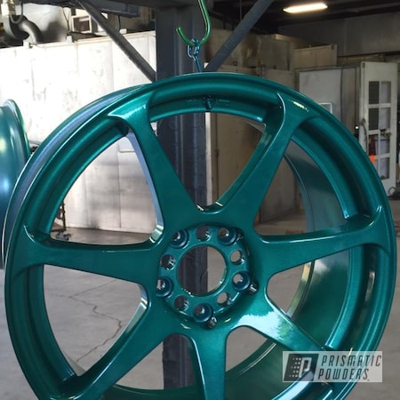 Powder Coating: Wheels,Automotive,Clear Vision PPS-2974,Illusion Tropical Fusion PMB-6919