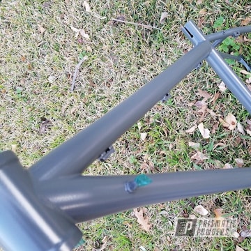 Powder Coated Grey Bicycle Frame