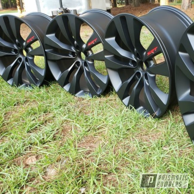  Powder Coated Black With Red 20 Inch Dodge Charger Wheels