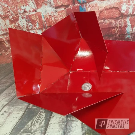 Powder Coating: Metal Art,Light Fixture,Clear Vision PPS-2974,Lighting,Art,Illusions,Illusion Red PMS-4515
