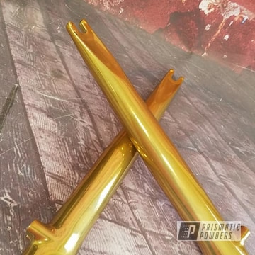 Powder Coated Gold Custom Bicycle Parts