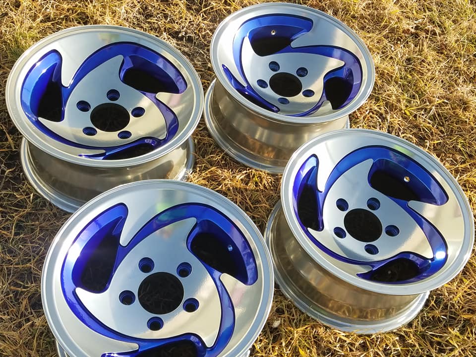 2 Tone Aluminum Rims in Clear Vision, Intense Blue and Super Chrome ...