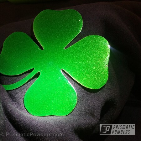 Powder Coating: 4leaf clover,Clear Vision PPS-2974,Art,Illusion Green PMS-4516