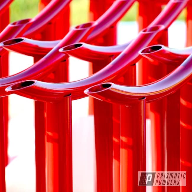 Powder Coated Red Industrial Parts