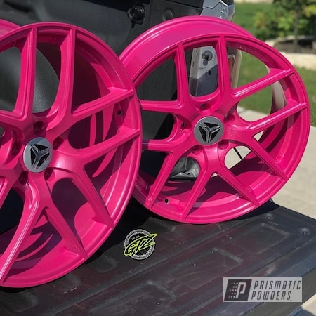 Powder Coating: Lazer Polka Dot Pink PMB-2340,Automotive Rims,Automotive,Wheels