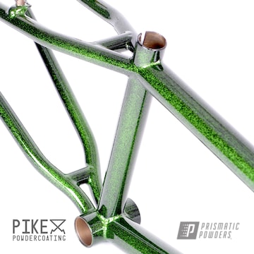 Powder Coated Green Bmx Bicycle Frame
