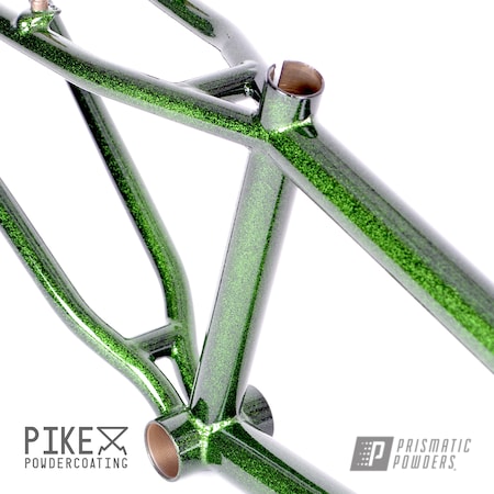 Powder Coating: Bicycles,Clear Vision PPS-2974,Bike Frame,Ink Black PSS-0106,S&M Bikes,Steel Panther,BMX,Disco Moss PPB-7042