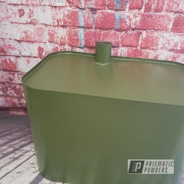 Powder Coated Army Green Automotive Gas Tank