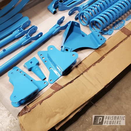 Powder Coating: Suspension,Clear Vision PPS-2974,Truck Suspension,Automotive,Powder Blue PSS-4009