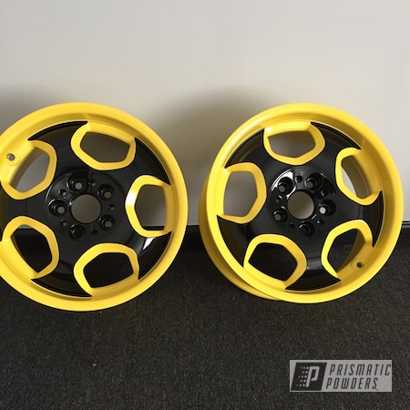 Powder Coating: RAL 1018 Zinc Yellow,18” Wheels,18",Automotive,Wheels,Two Tone