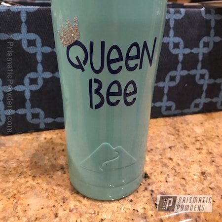 Powder Coating: Sea Foam Green PSS-4063,Tumbler,Personalized,Miscellaneous,Custom Cup,Queen Bee Tumbler,Single Stage Application
