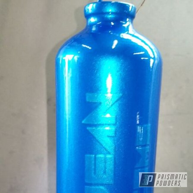 Powder Coated Blue Powder Coated Water Bottle