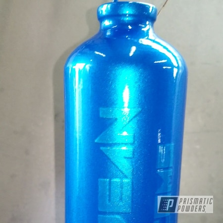 Powder Coating: Custom Cups,Clear Vision PPS-2974,Illusion Lite Blue PMS-4621,Water Bottle