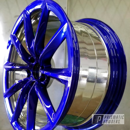 Powder Coating: Intense Blue PPB-4474,Automotive,Custom Powder Coated Automotive Wheel,Wheels