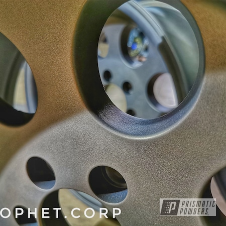 Powder Coating: Bronze Chrome PMB-4124,Casper Clear PPS-4005,16" Wheel,Automotive,Wheels