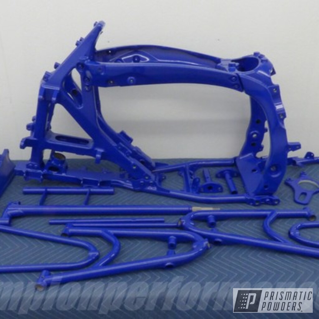 Yamaha ATV Frame and Parts finished with RAL 5002 Yamaha ATV Frame and Parts finished with RAL 5002