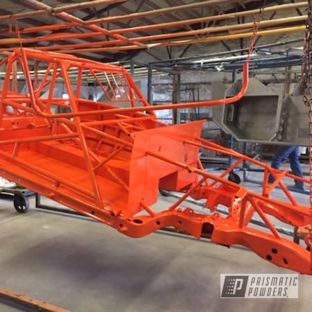 Powder Coating: Orange,Race Chassis,chassis,Powder Coated Race Car Chassis,RAL 2004 Pure Orange,Automotive