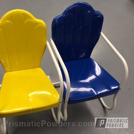 Powder Coating: Boron Blue PSS-3041,Hot Yellow PSS-1623,Lawn Chairs,Polar White PSS-5053,Antique,Furniture