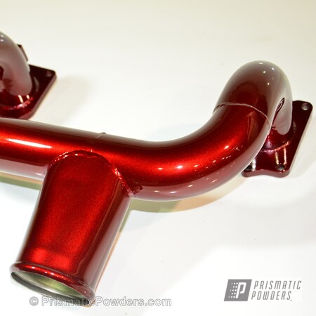 Powder Coating: Automotive,Clear Vision PPS-2974,Powerstroke,Illusion Cherry PMB-6905,Intake Pipe