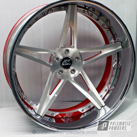 Powder Coating: Passion Red PSS-4783,Amani Wheels,Clear Vision PPS-2974,Automotive,Two Tone Wheels,Wheels