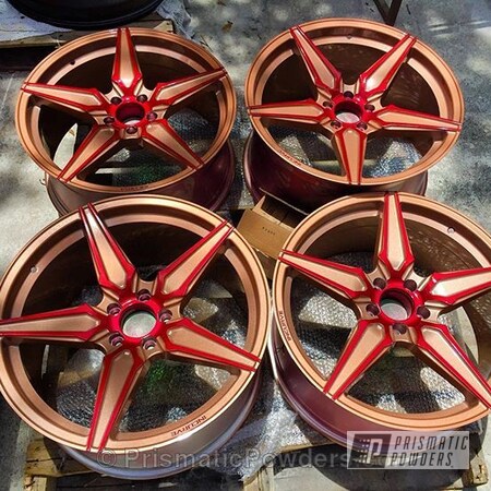 Powder Coating: Incurve Custom Wheels,Ford,Ford Mustang 5,LOLLYPOP RED UPS-1506,Automotive,0,Wheels