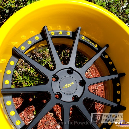 Powder Coating: Matte Black PSS-4455,Mellow Yellow PMB-0621,Automotive,Wheels