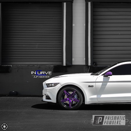Powder Coating: Ford,Incuvre Custom Wheels,Ford Mustang,Illusion Purple PSB-4629,Automotive,GLOSS BLACK USS-2603,Wheels