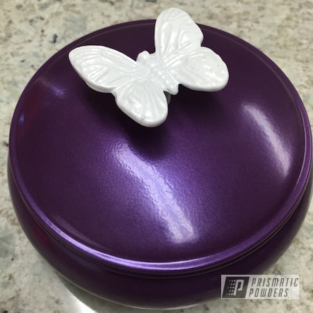 Powder Coating: Pearlized White II PMB-4244,Trinket Box,Miscellaneous,Plum Lilac PMB-4169,Butterfly