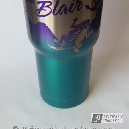 Powder Coating: Lollypop Purple PPS-1505,Tumbler,Miscellaneous,Horned Frogs,JAMAICAN TEAL UPB-2043