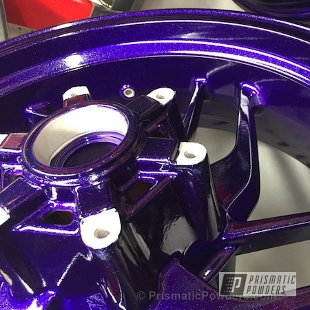 Powder Coating: Illusion Purple PSB-4629,Ducati,Silver Sparkle PPB-4727,Custom Wheels,Motorcycles
